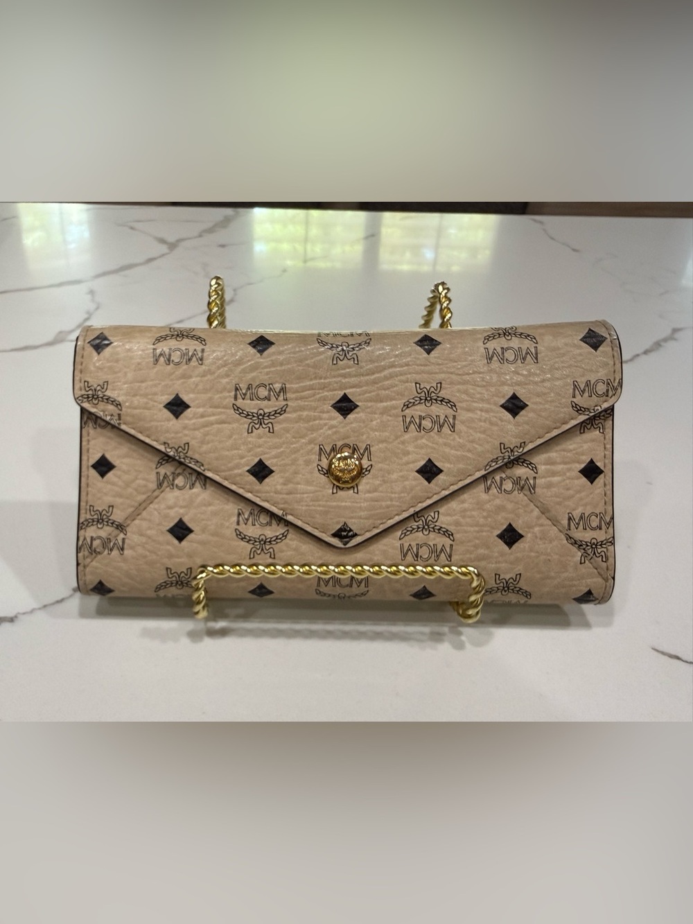 MCM Visetos Flap Envelope Long Wallet